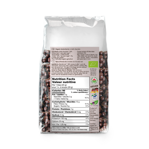 Organic Aronia Berries covered with dark chocolate (200 g)