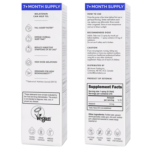 Melatonin Spray 2 mg (215 Servings)