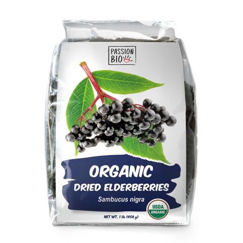 Organic Elderberries Dried 1 lb (454 g)