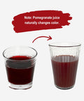 pure organic pomegranate juice in glass