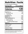 nutrition facts tart cherry juice