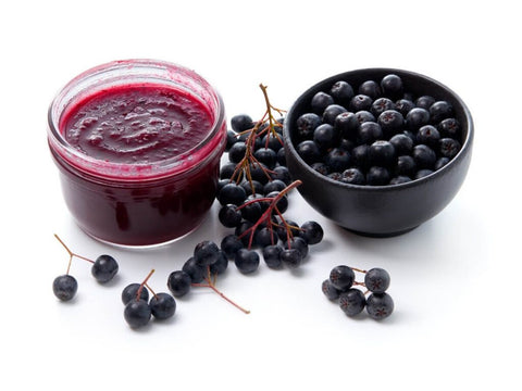aronia berries with jam